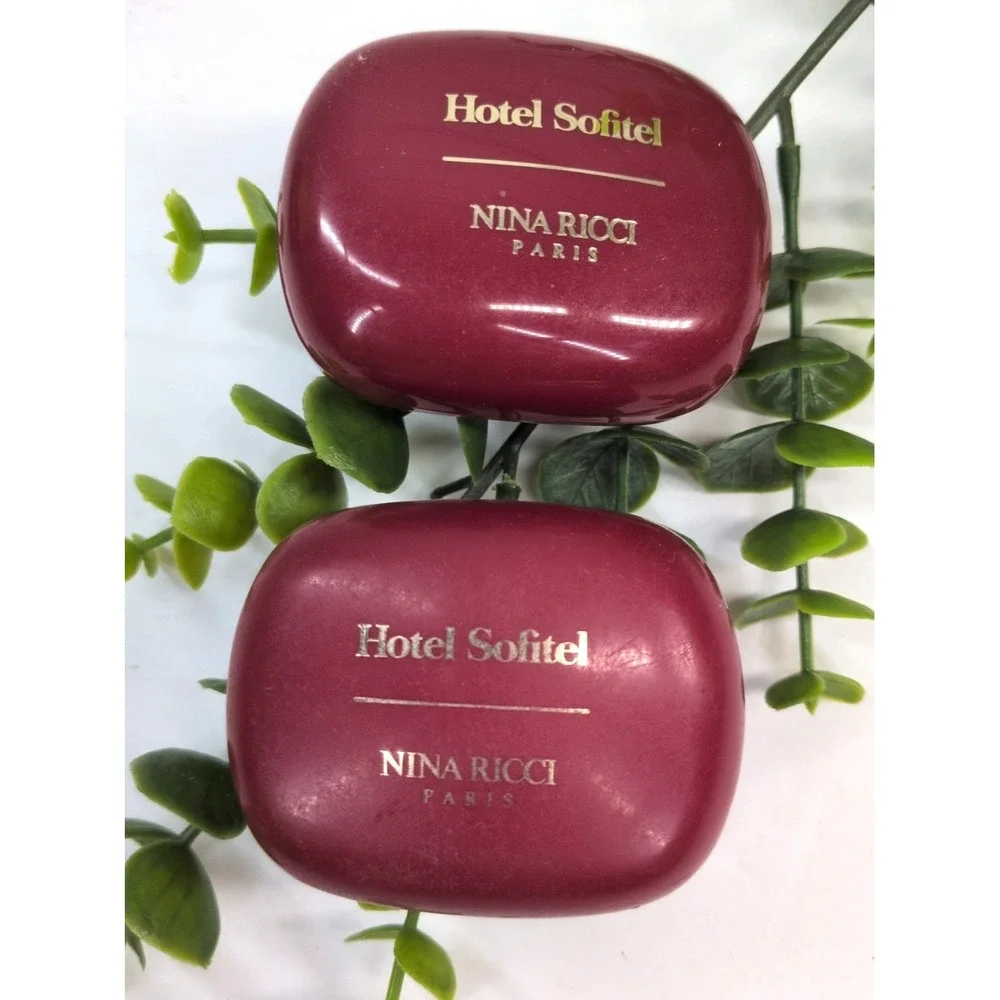 LOT2😍Vintage Nina Ricci Signoricci Hotel Soap 25g Travel Mini Bar Soap Perfumed